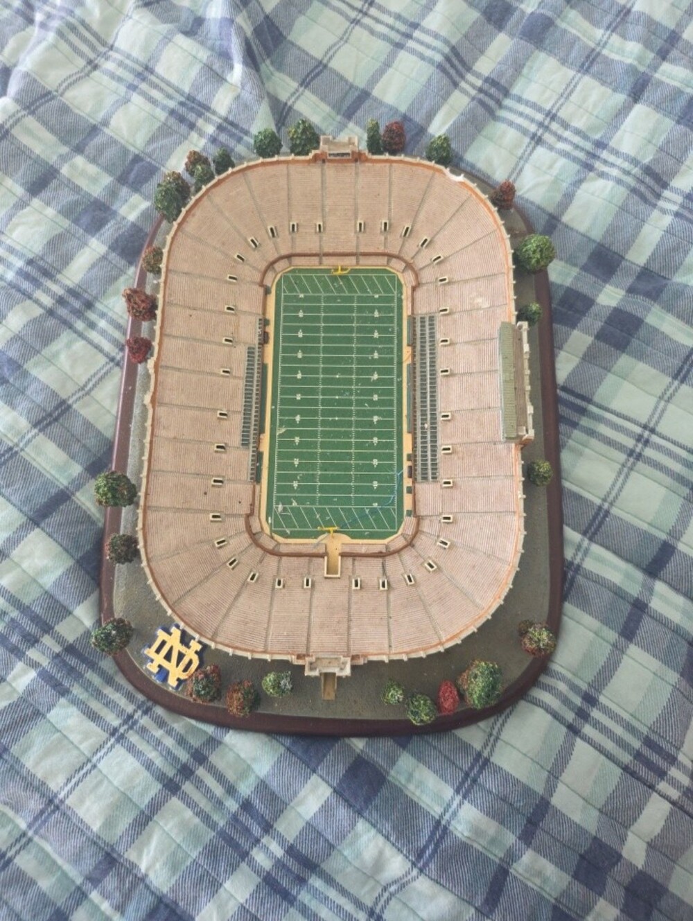 Danbury Mint Notre Dame Stadium - Home of the Fighting Irish NCAA Football Used
